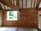 Prepared wall with oak laths