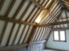 Oak rafters to ceiling