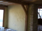 Plastered walls finished in Lime wash